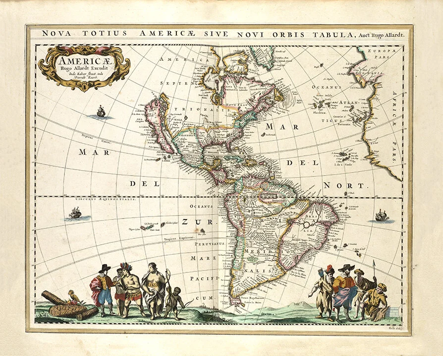 1650 America Nova Tabula Antique Map