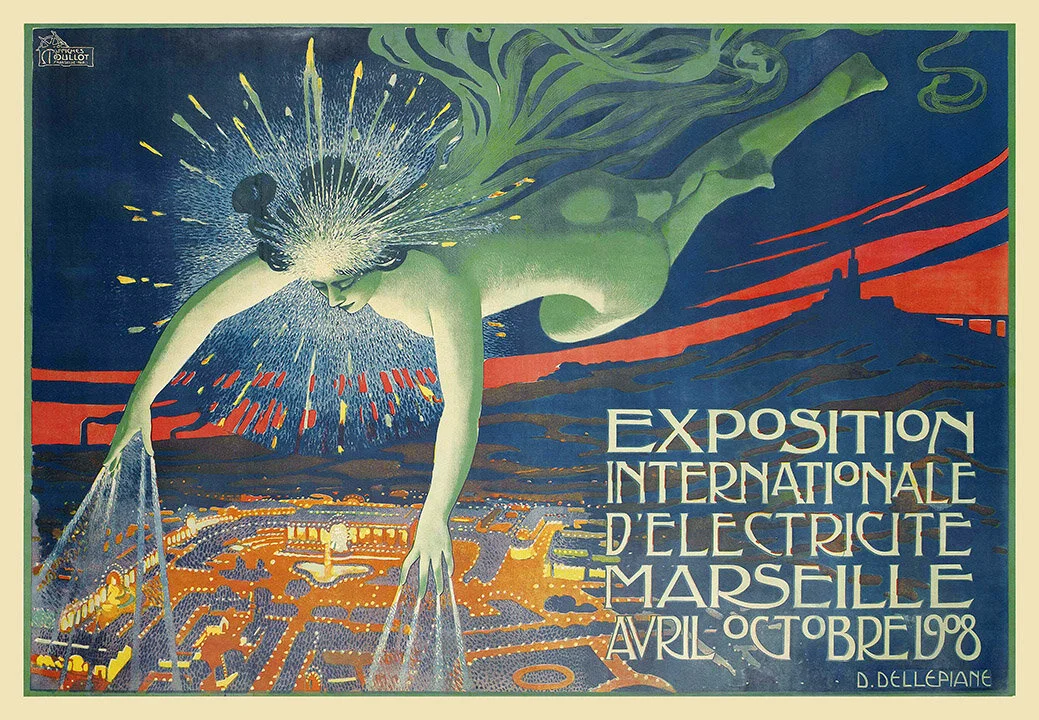 Exposition Internationale D'Electricite Vintage French Poster