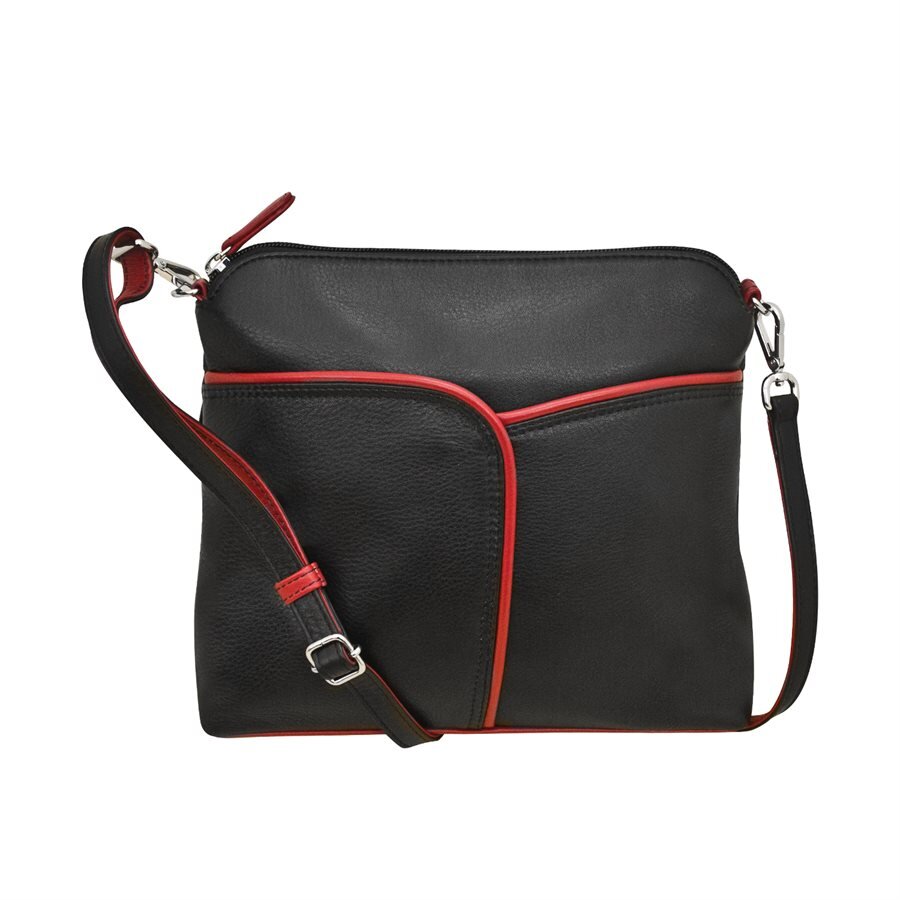 M&M Leather Crossbody Bag Red Style 136 | eliehandbags