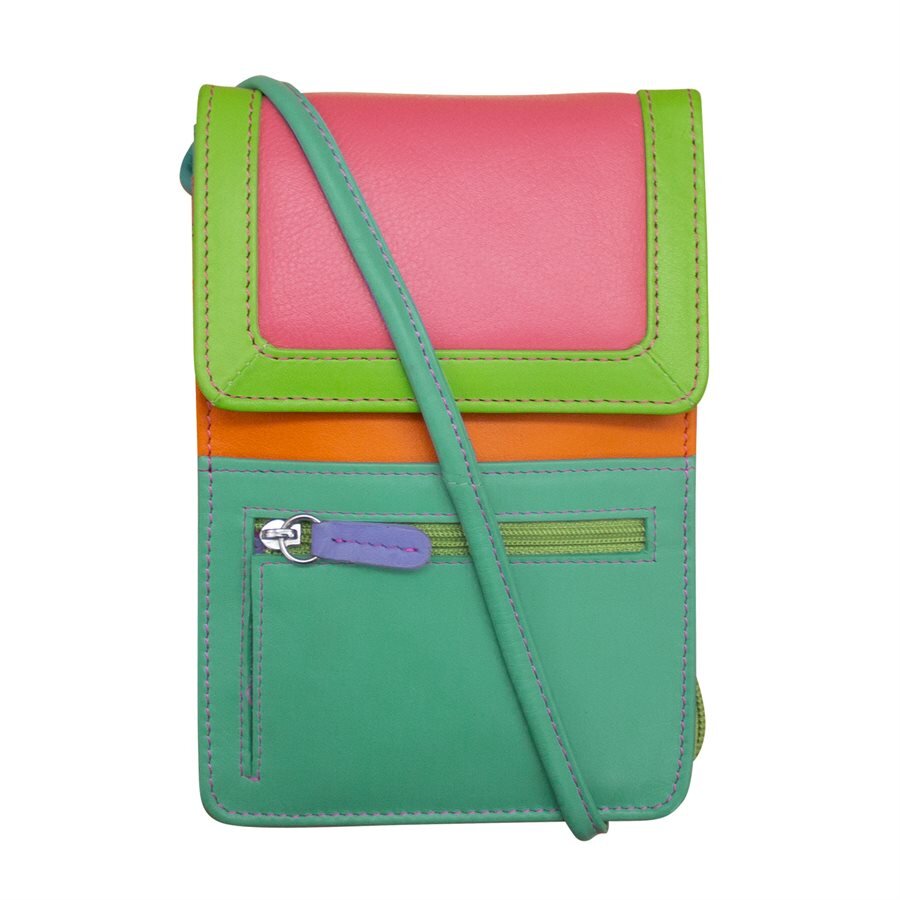Color Leather Small Crossbody Organizer — MUSEUM OUTLETS