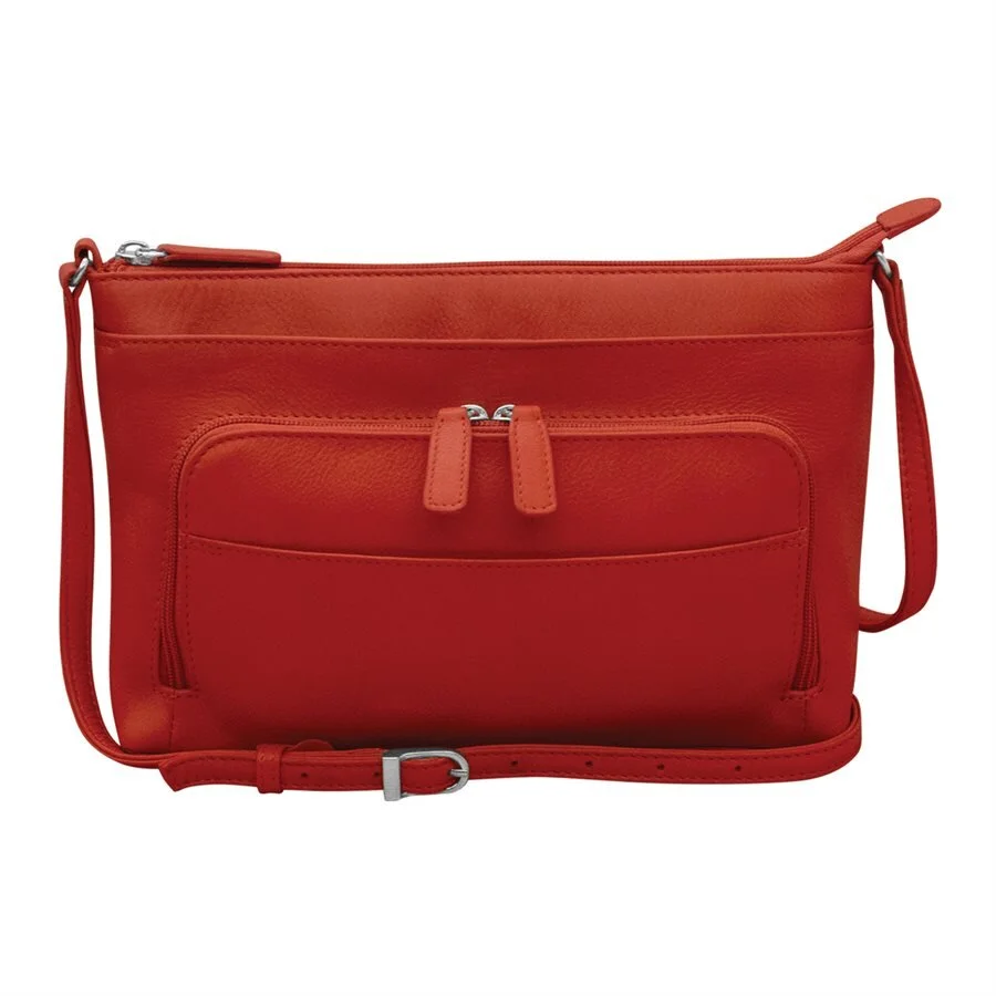 Red Leather Organizer Handbag — MUSEUM OUTLETS