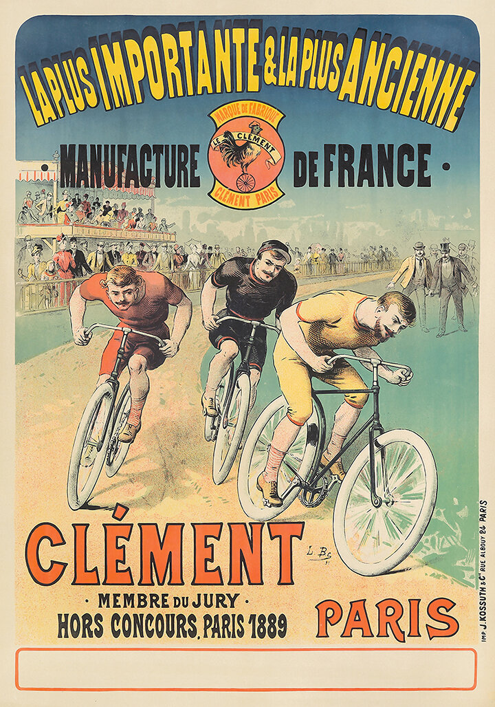 Clement Paris Vintage Bicycle Racing Poster — MUSEUM OUTLETS