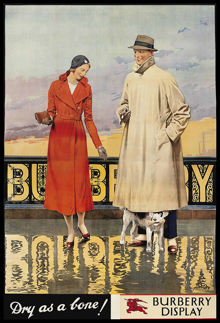 gås Nedgang Tilbageholde Burberry Vintage Advertising Poster — MUSEUM OUTLETS