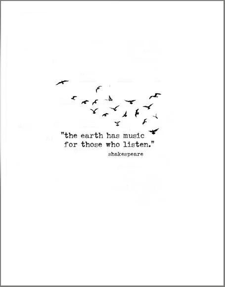 The World Has Music Shakespeare  Quote word cards