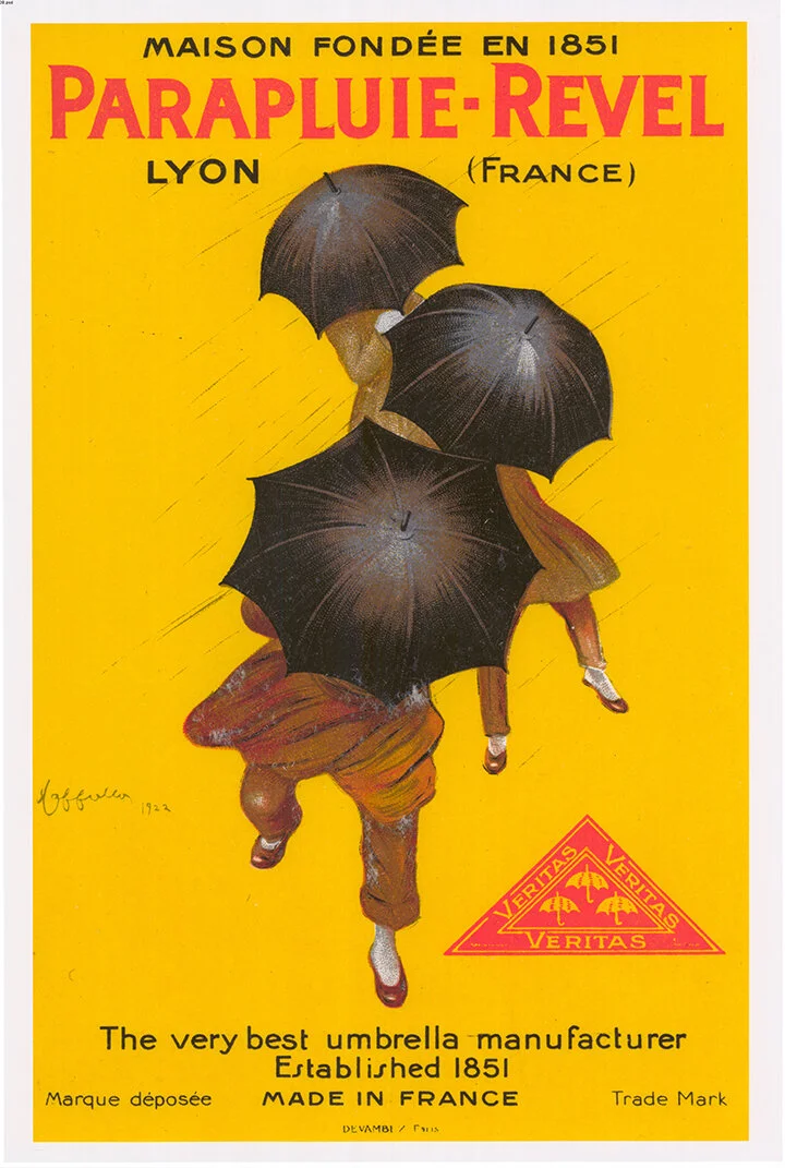 Parapluie Revel Umbrellas Vintage French Poster