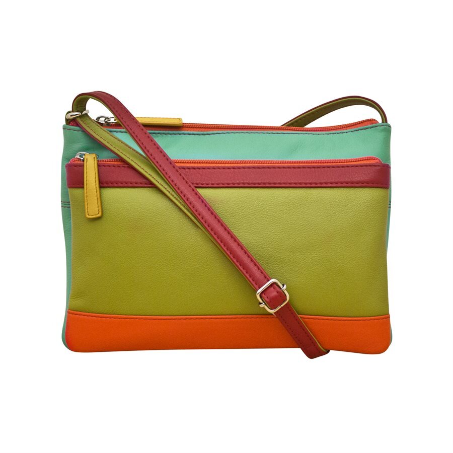 Leather Crossbody Handbag in Citrus — MUSEUM OUTLETS