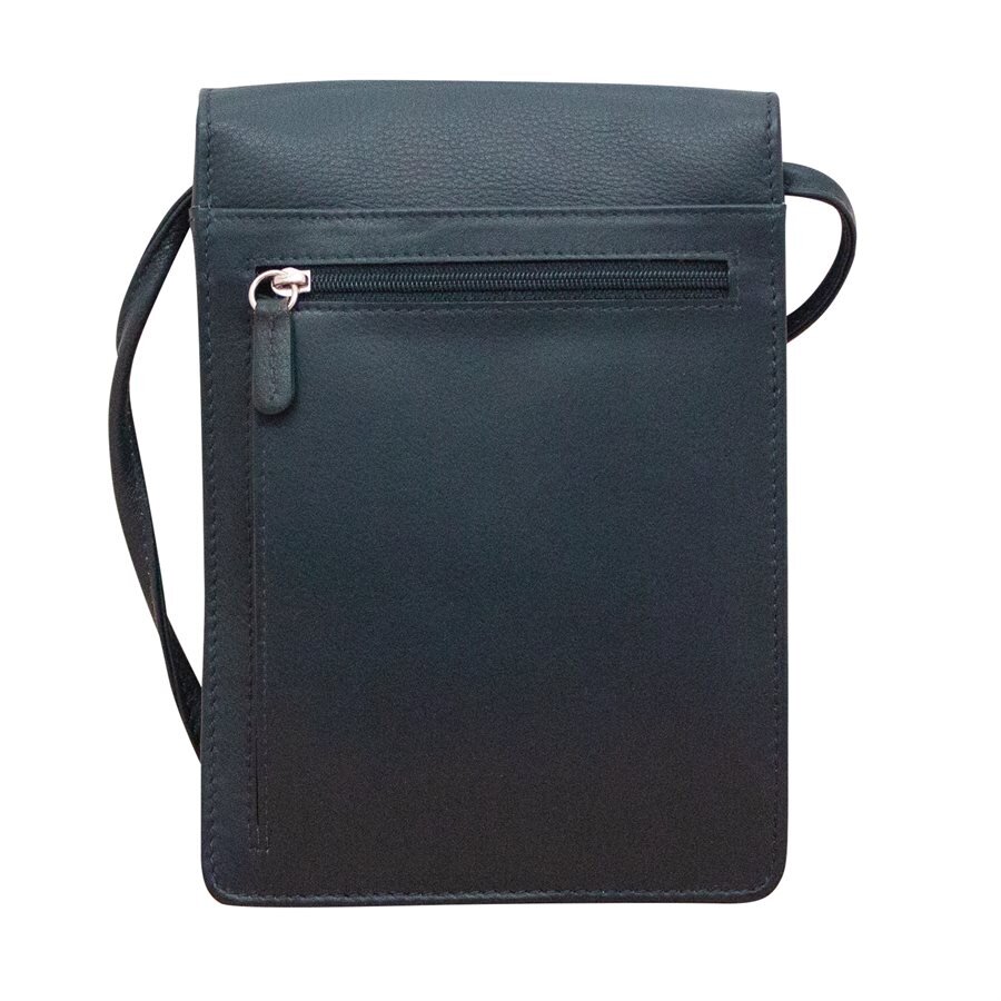 Small Navy Blue Leather Organizer — MUSEUM OUTLETS