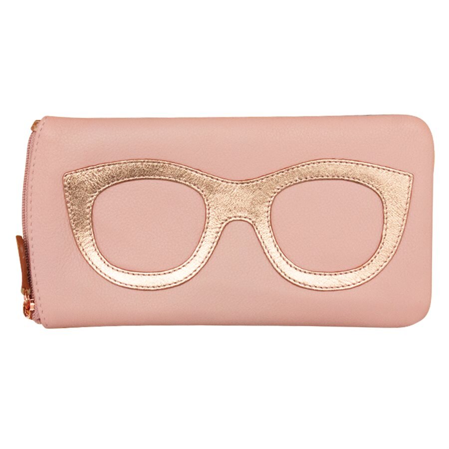 Soft Leather Eyeglass Case - Fits Standard Eyeglasses & Sunglasses - Bordeaux - Personalized Holiday Gifts, Leatherology