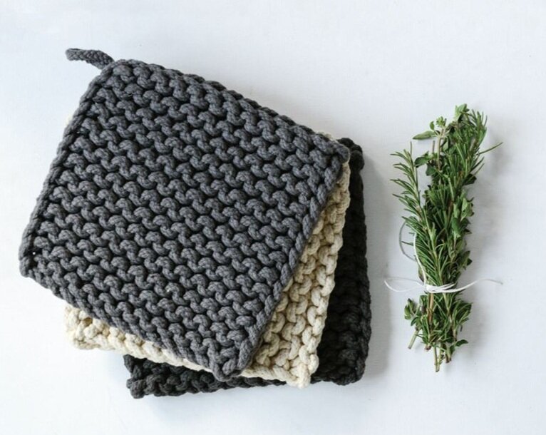 farmhouse gray potholder trivets  (Copy)