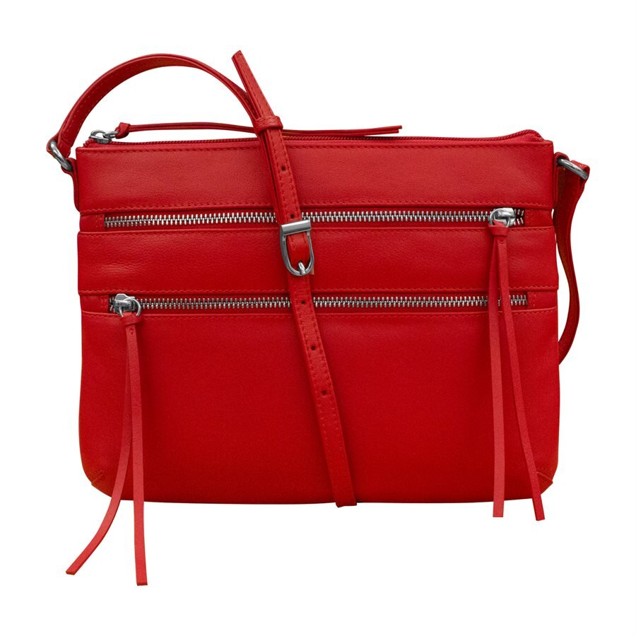 Touch puffy leather crossbody bag Balenciaga Red in Leather - 18083833