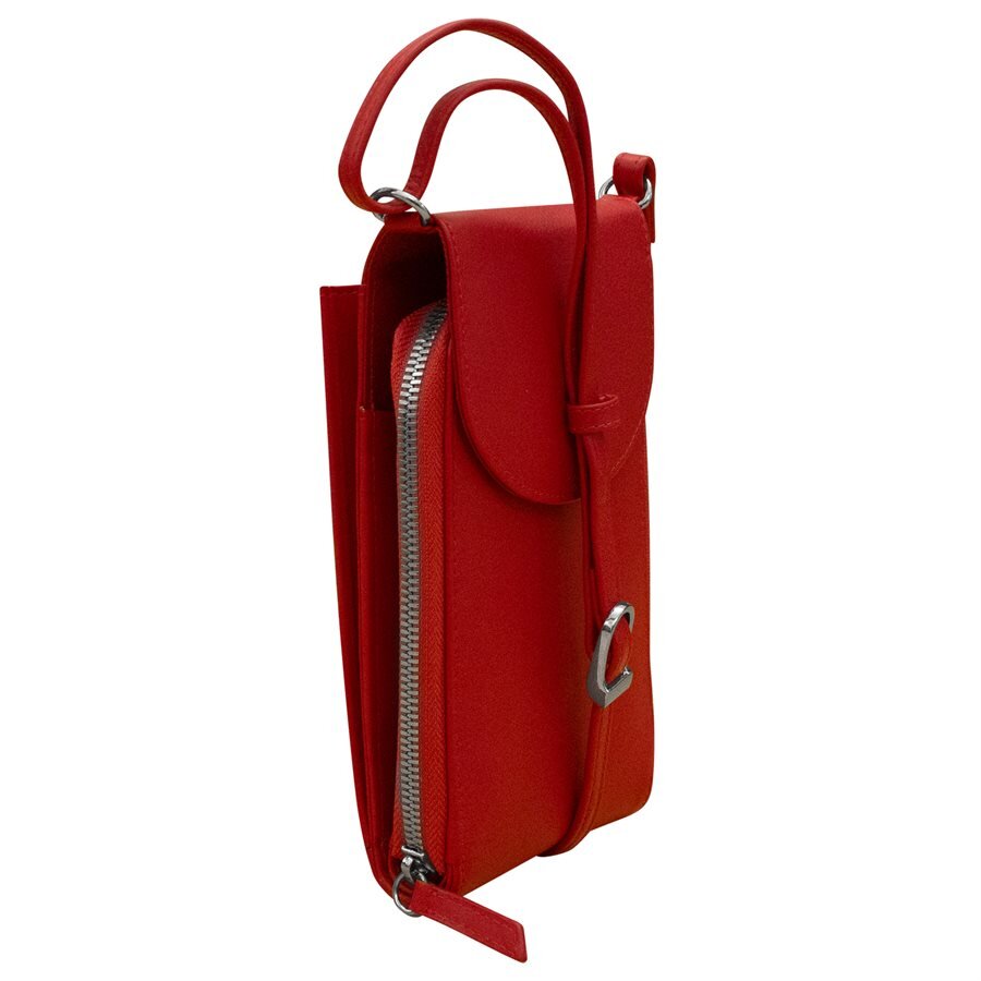 red leather smartphone crossbody wallet — MUSEUM OUTLETS