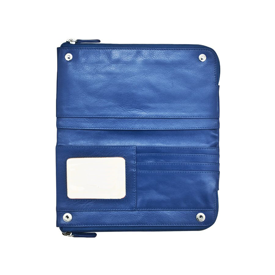 cobalt blue multicolor leather wallet — MUSEUM OUTLETS