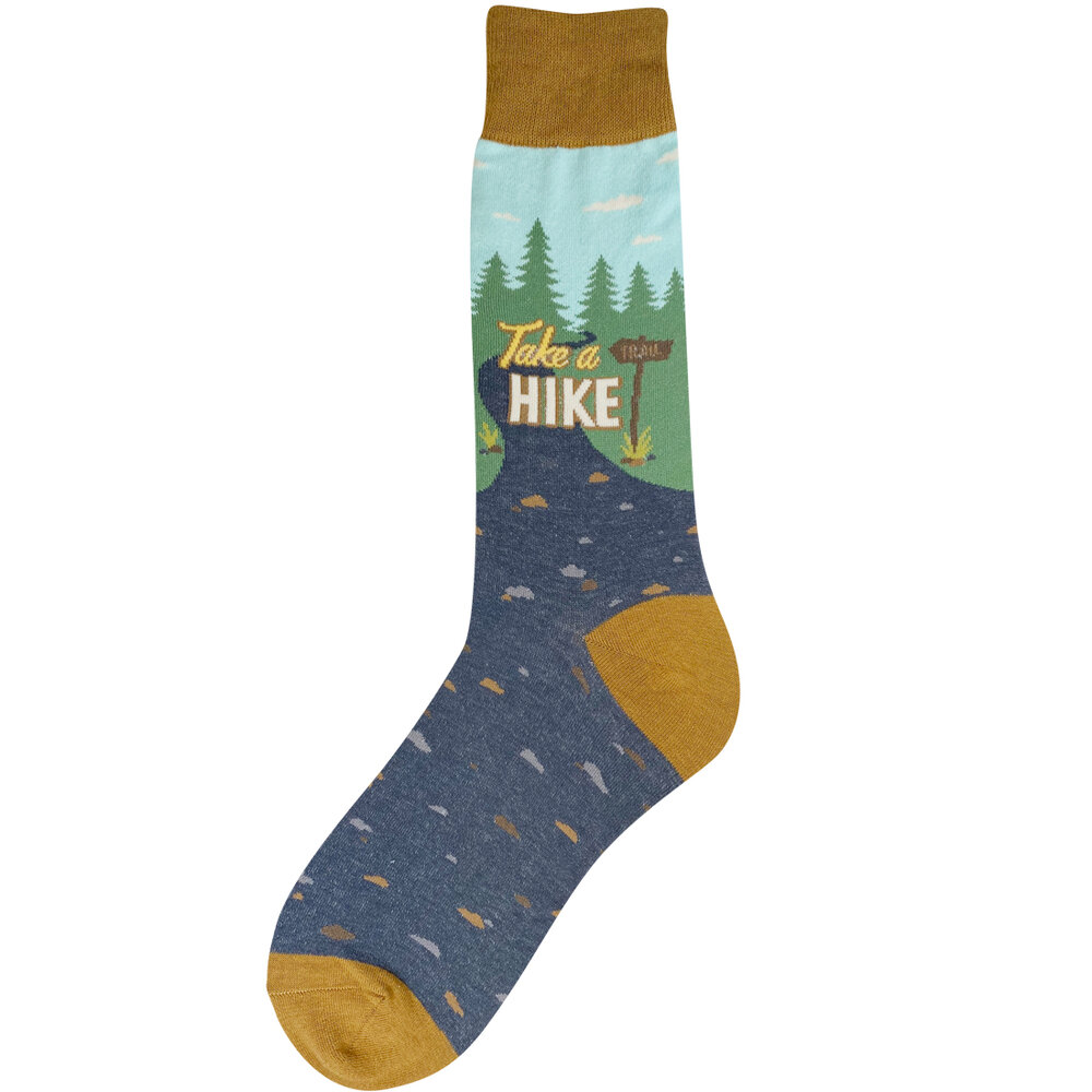 take a hike men's novelty socks — MUSEUM OUTLETS