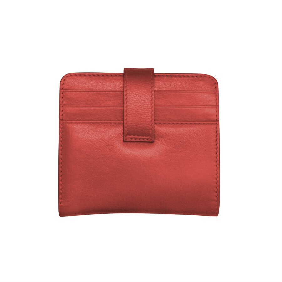 red leather credit card wallet — MUSEUM OUTLETS