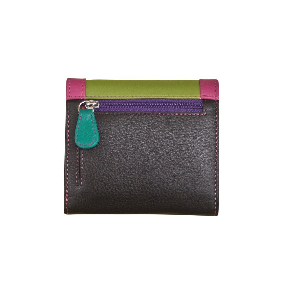 multicolor green leather credit card wallet — MUSEUM OUTLETS