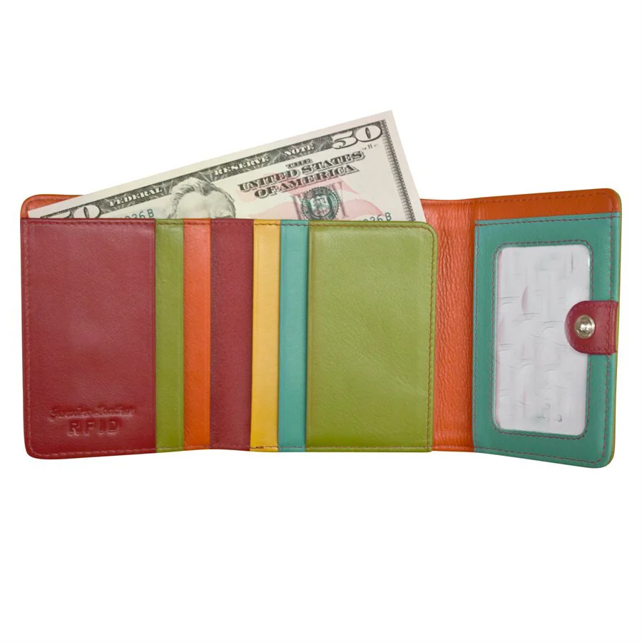 multicolor red-green-trifold leather wallet-citrus-ili-museum-outlets.jpeg