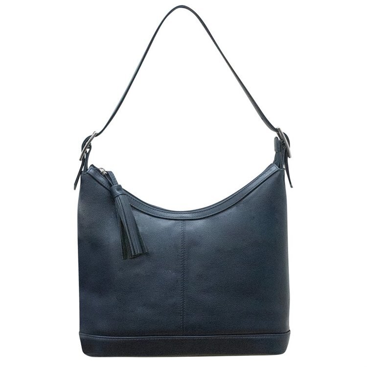 navy blue leather hobo handbag — MUSEUM OUTLETS