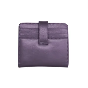 purple leather credit card wallet — MUSEUM OUTLETS