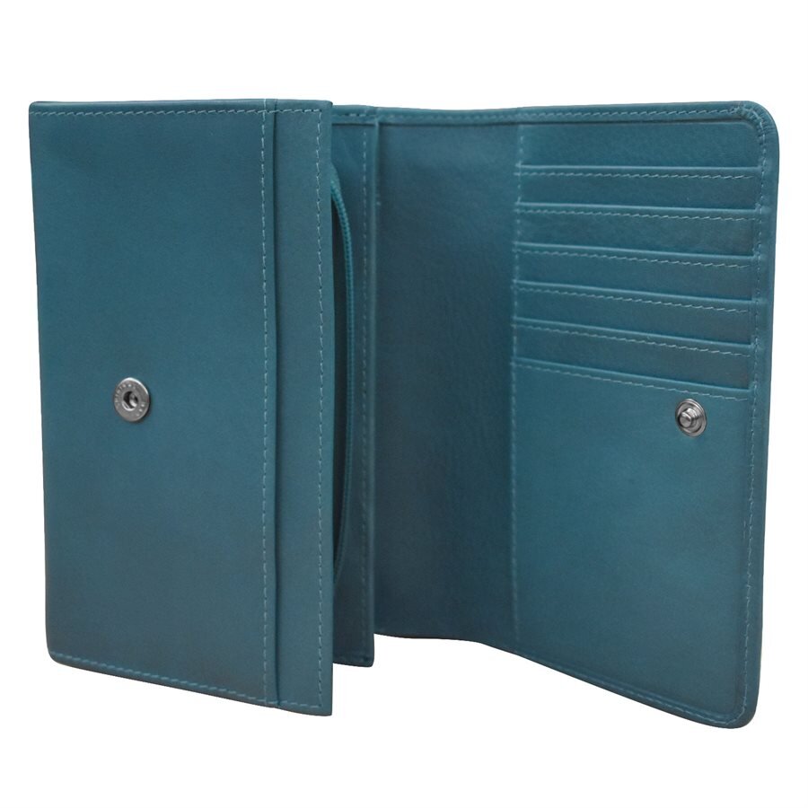 serenity blues leather credit card wallet — MUSEUM OUTLETS
