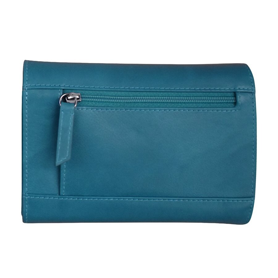 jeans blue leather french wallet — MUSEUM OUTLETS