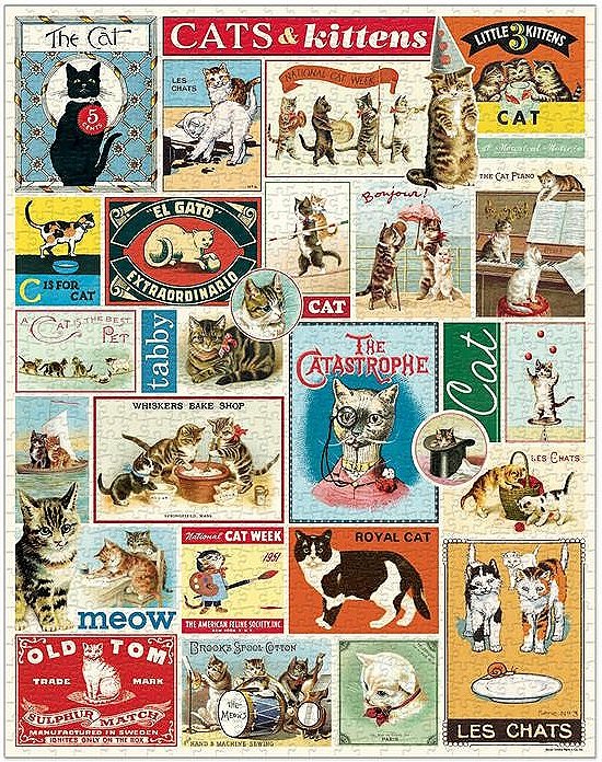 Vintage Cats and Kittens Puzzle by Cavallini — MUSEUM OUTLETS