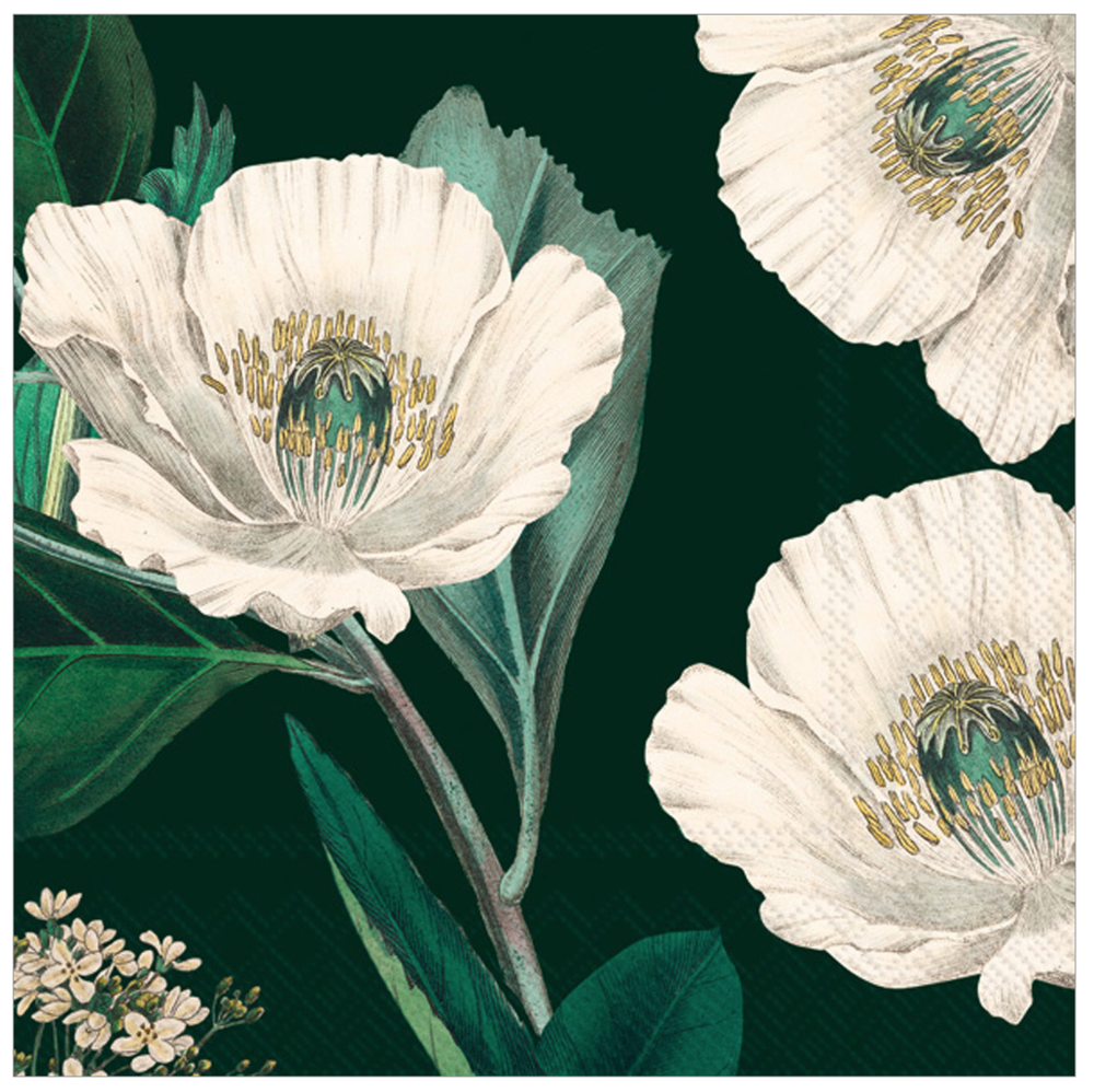 botanical floral elegant decorative cocktail napkins — MUSEUM OUTLETS