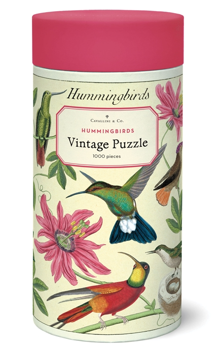 vintage hummingbirds puzzle by Cavallini — MUSEUM OUTLETS