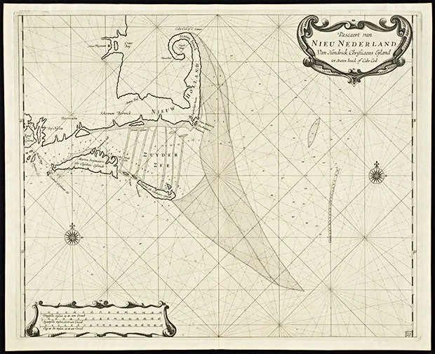 1675 Cape Cod Antique Massachusetts Map