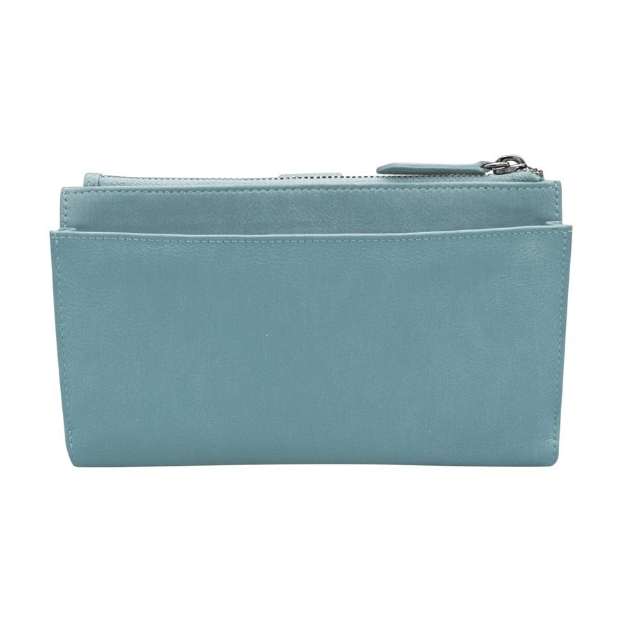 chambray leather phone wallet wristlet — MUSEUM OUTLETS
