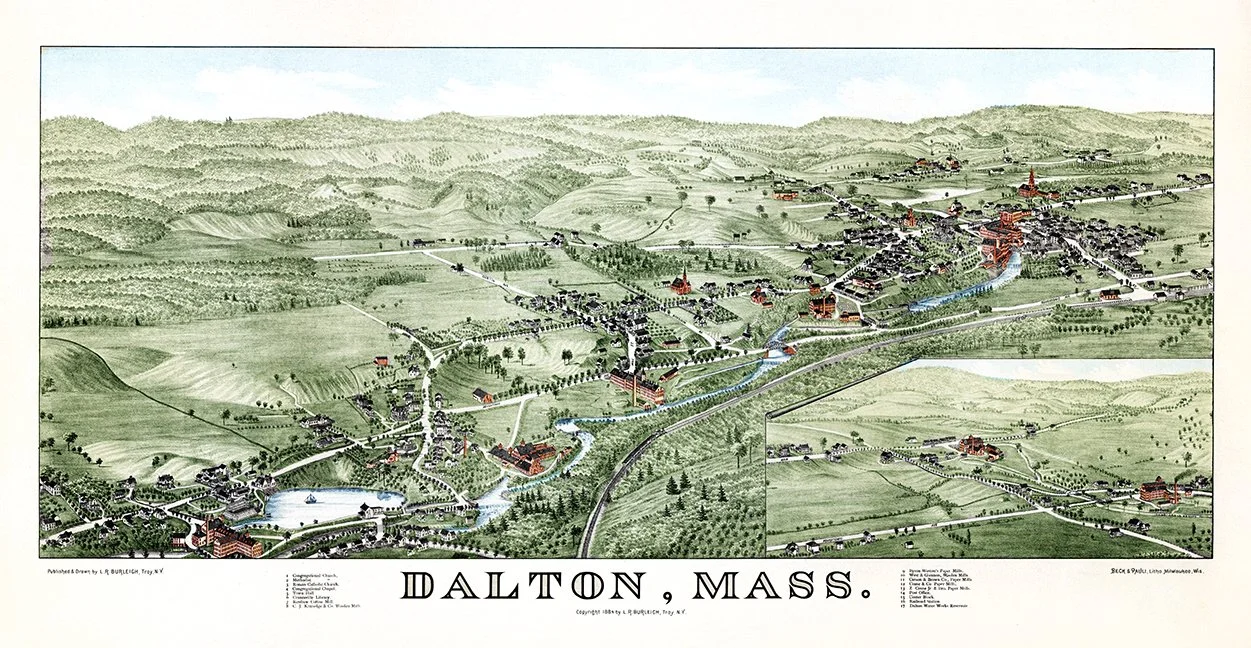 Dalton MA Antique Berkshire Map