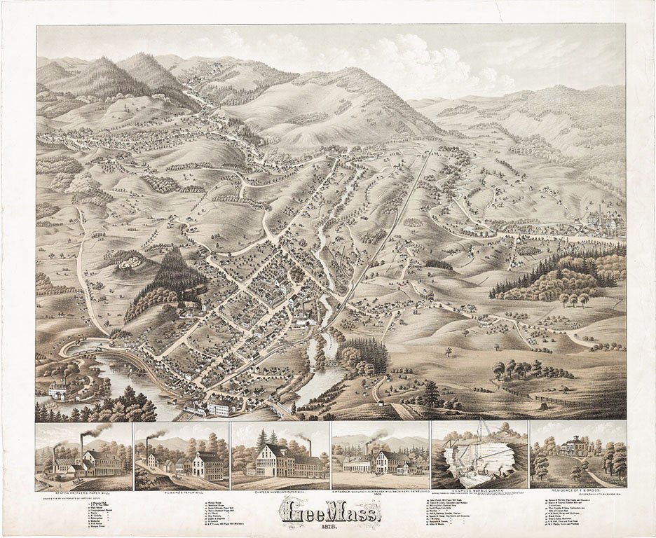 Lee Mass Antique Map 1878 — MUSEUM OUTLETS