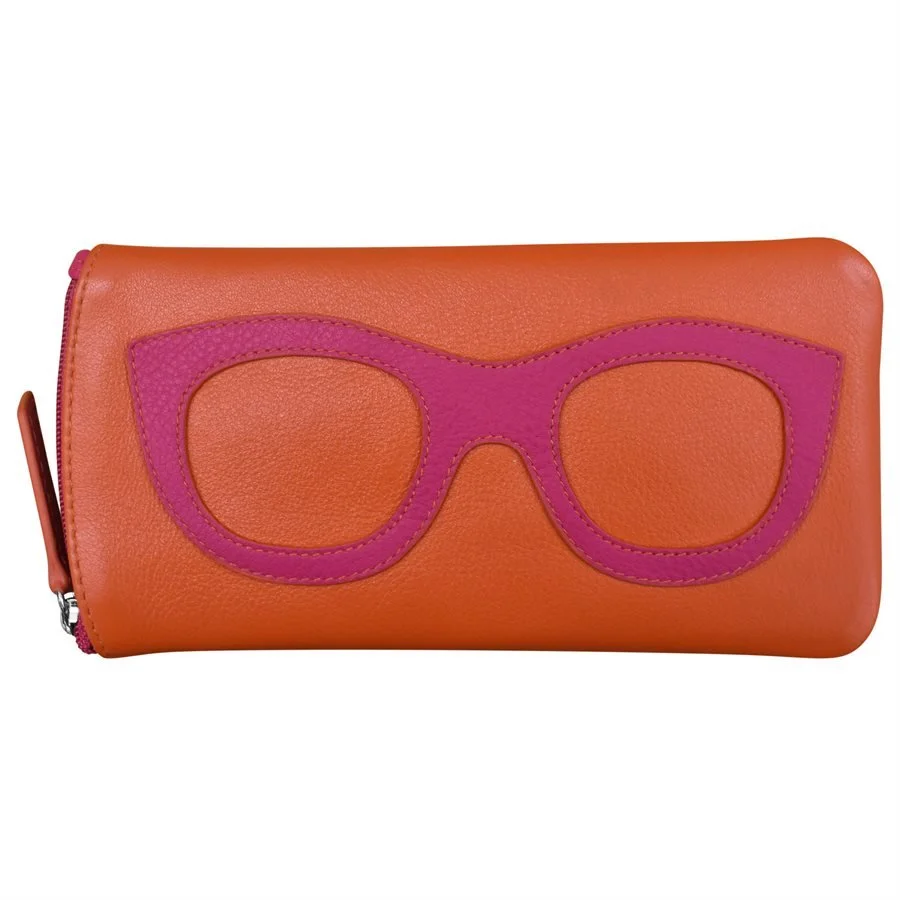 fun color leather eyeglass case — MUSEUM OUTLETS