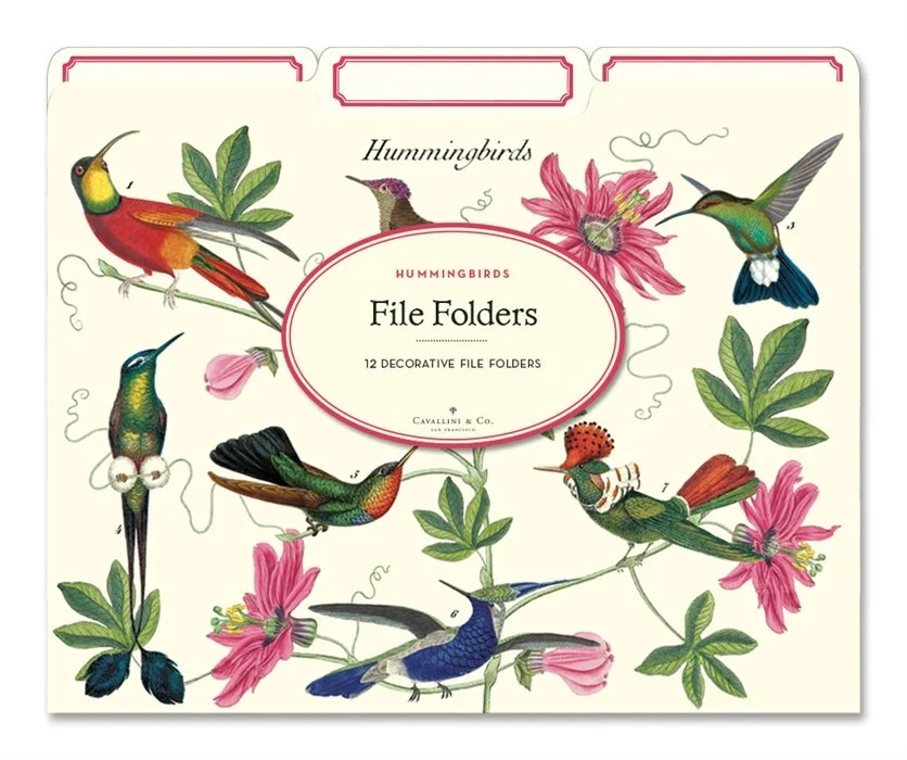 Cavallini Hummiingbirds File Folders