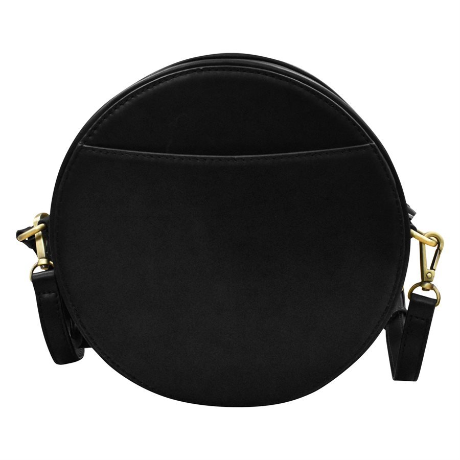 black leather crossbody organizer handbag — MUSEUM OUTLETS