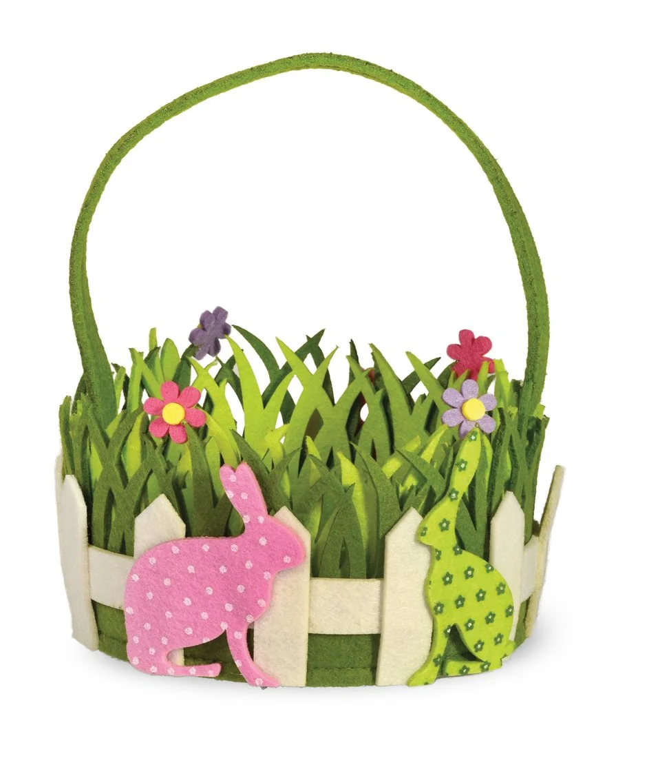 felt polka bunny rabbit easter basket — MUSEUM OUTLETS
