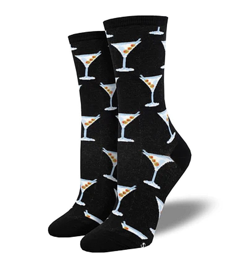 stirred martini womens novelty socks — MUSEUM OUTLETS