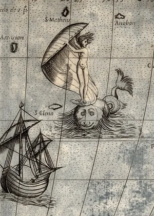 Sea Monster Map Art