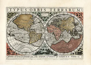 Typus Orbis Terrarum Description De La Terre Universelle / La Mappe Monde ou Planisphere