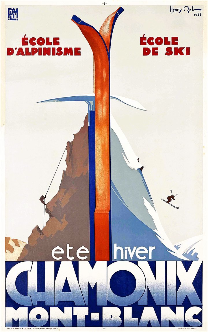 Chamonix Mont Blanc Vintage Travel Poster — MUSEUM OUTLETS