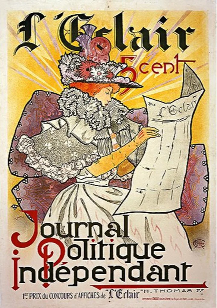 L'Eclair Vintage Magazine Cover Poster