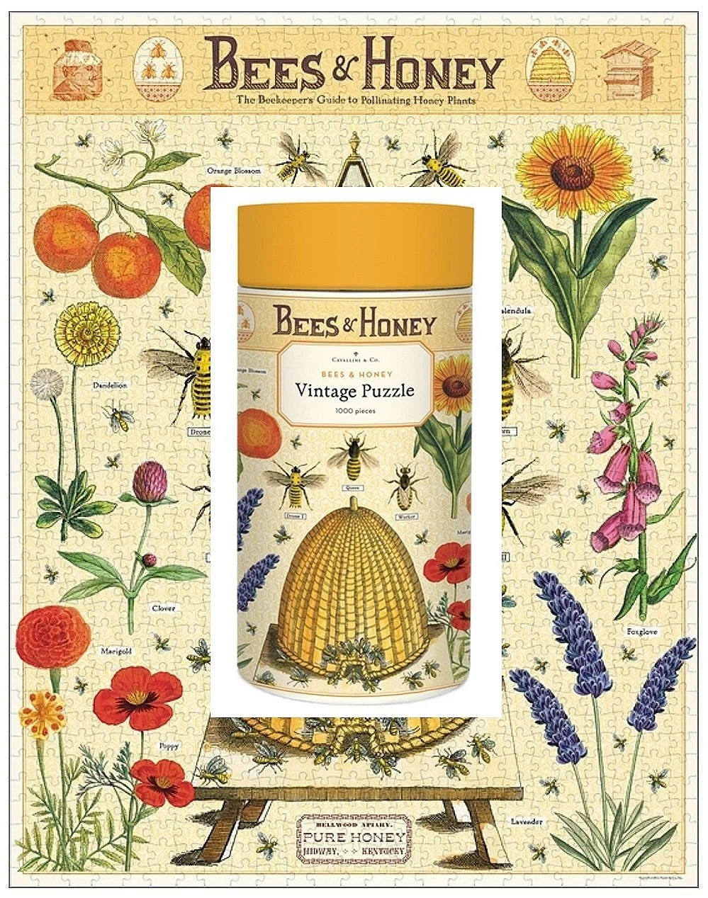 Cavallini Vintage Puzzles Bees and Honey
