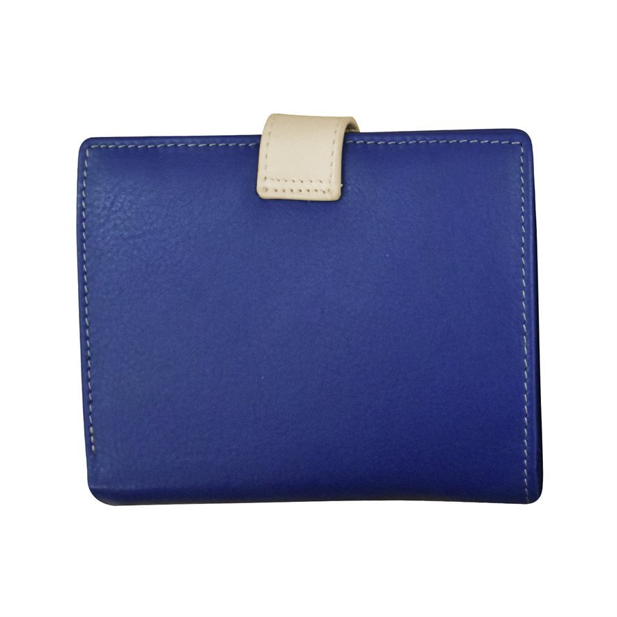 cobalt and stone multicolor leather wallet. — MUSEUM OUTLETS