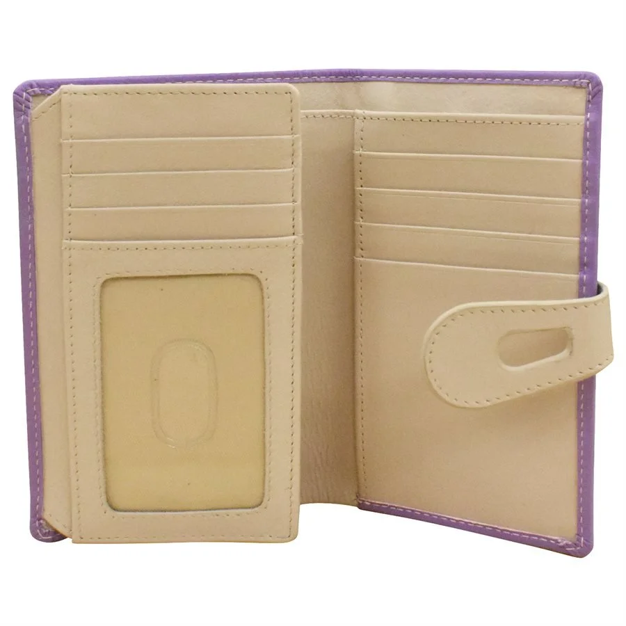 amethyst and bone multicolor leather wallet — MUSEUM OUTLETS