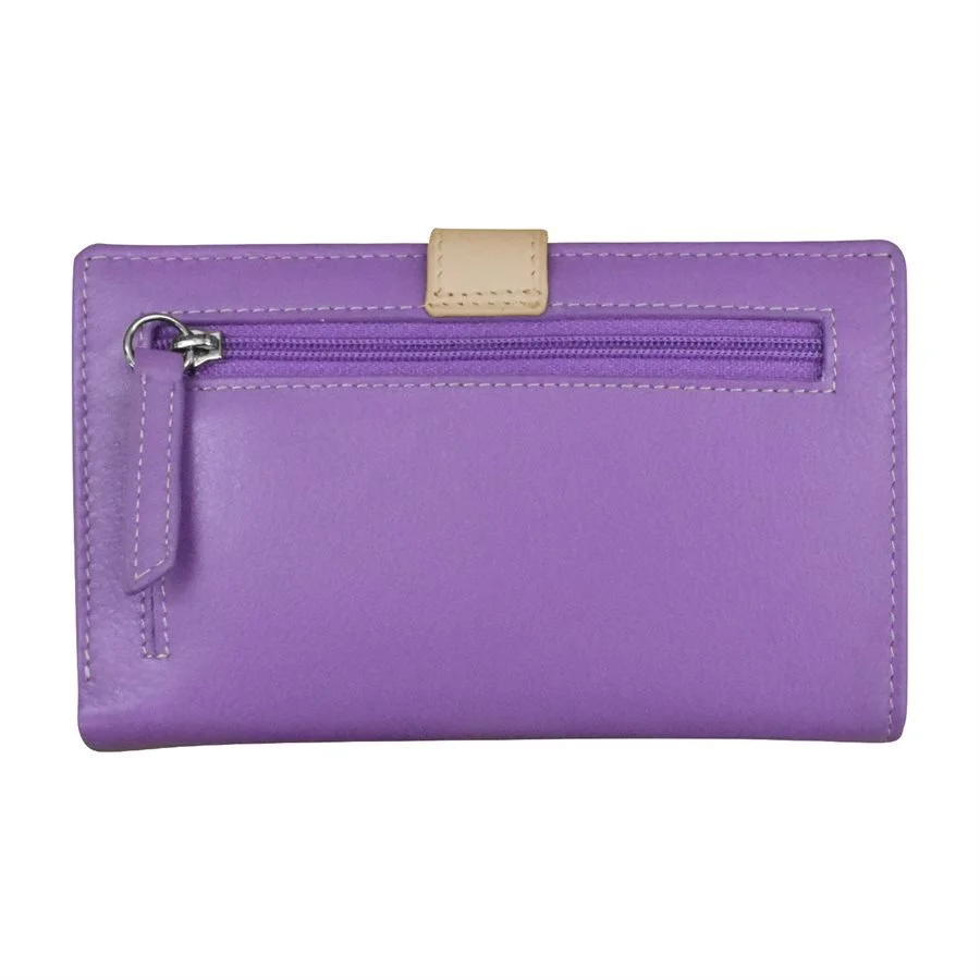 amethyst and bone multicolor leather wallet — MUSEUM OUTLETS