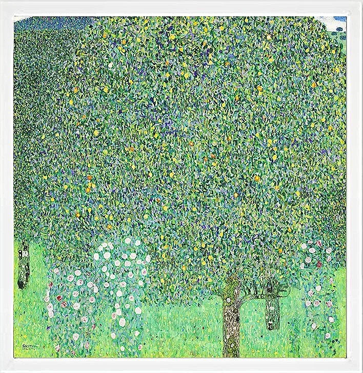 Klimt Rose Bushes Under Trees Fine Art Print
