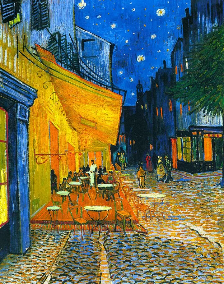 Van Gogh Terrace at Night  Fine Art Print