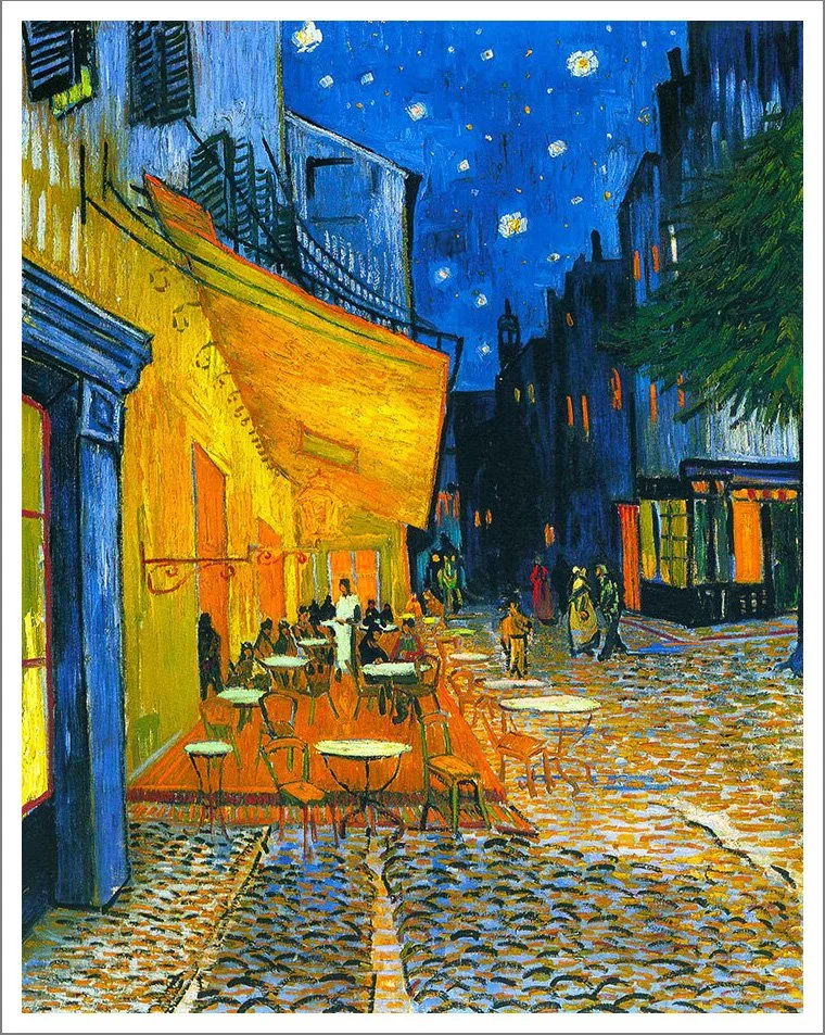 Van Gogh Terrace at Night  Fine Art Print