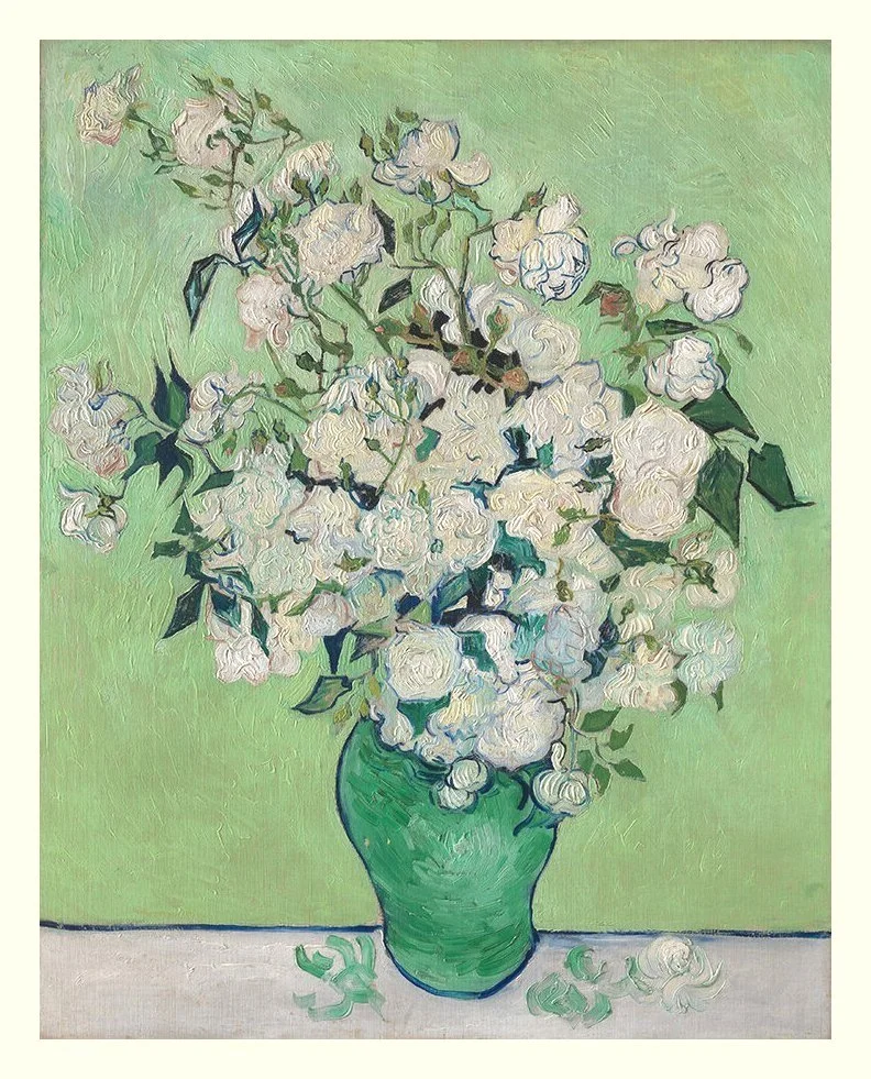 Van Gogh Pink Roses Fine Art Print  