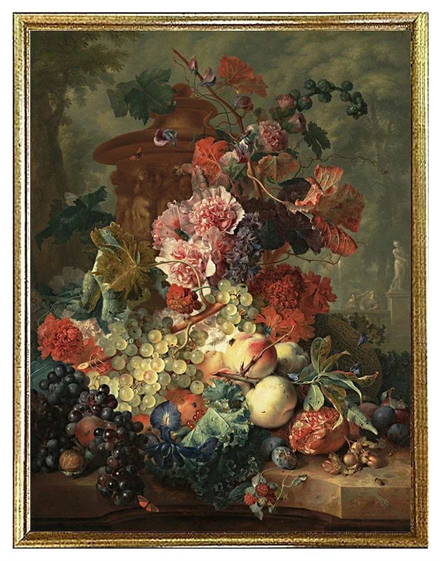 Huysum Fruits and Flowers Still Life Fine Art Print