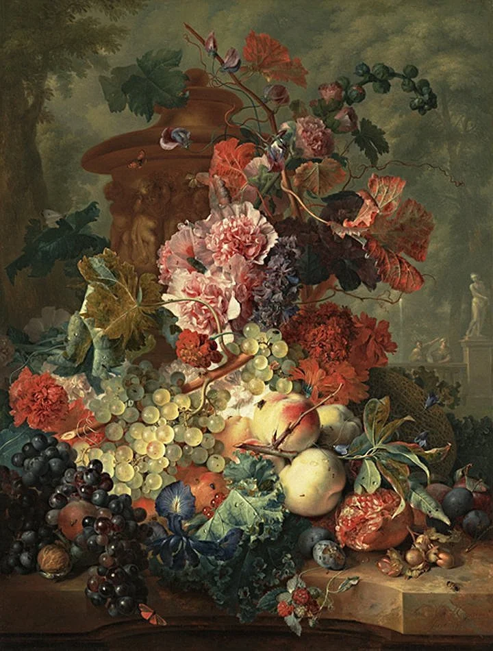 Huysum Fruits and Flowers Still Life Fine Art Print